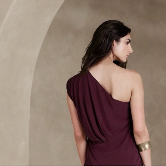 NWT! Banana Republic New Pinot Noir Purple Radhi Midi Dress - Multiple 💛 - Picture 6 of 7